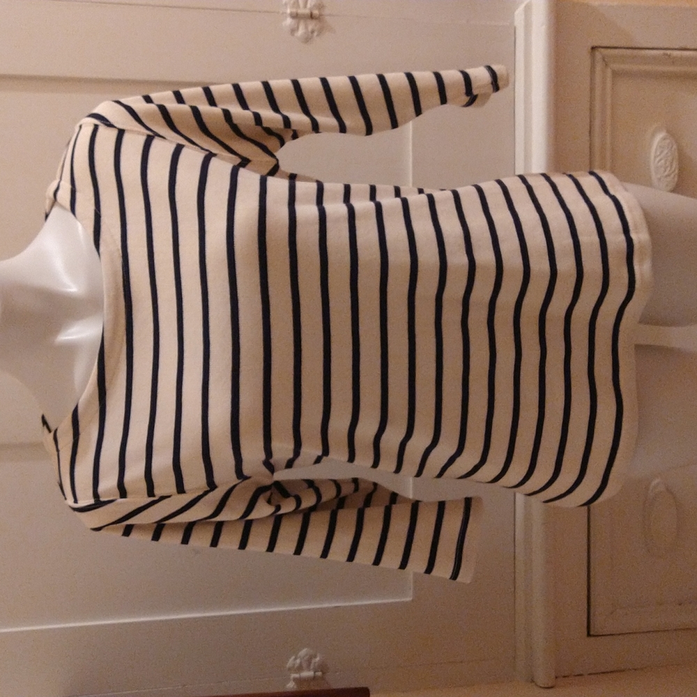 LL Bean striped knit top Sz M